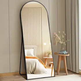 Arched Full Length Mirror, Aluminum Alloy Frame Ensures Stability