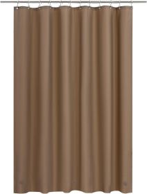 Brown Shower Curtain Liner - Premium PEVA, BPA & PVC Free, No Chemical Smell, Lightweight Standard Size Shower Curtain with 3 Magnets