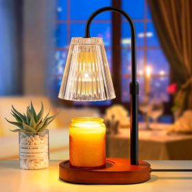 Candle Warmer Lamp with Timer - Electric Candles Wax Warmers Glass Lamps for Jar Candles Burner Adjustable Height and Dimmable Light Modern No Fl