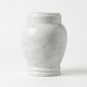 Luna - carrara white marble urn (size: MINI+)