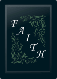 Faith Floral Diagonal Sage Logo Panel (Logo Panel Size: 24" Panel for Xpression Gaming Chair Only)
