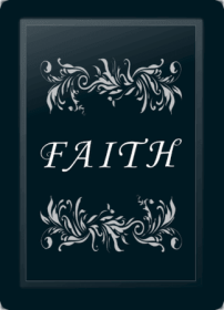 Faith Floral Horizontal Silver Logo Panel (Logo Panel Size: 30" Panel For All Other Chairs)
